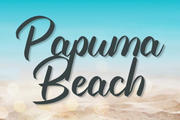 Papuma Beach: Capturing Coastal Elegance in Modern Typography